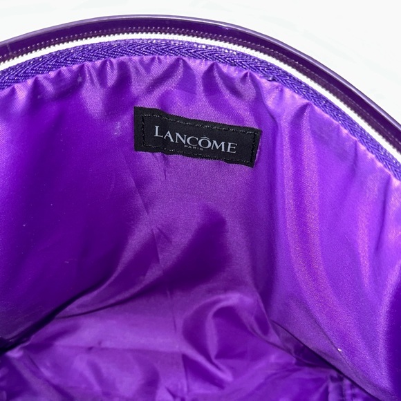 Lancôme Paris Eiffel Tower Purple Cosmetic Makeup Bag NWOT Stunning Quality - Picture 8 of 9